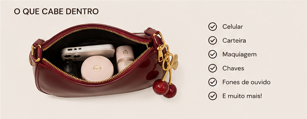 Cherry Charm PU Leather Shoulder Bag – Elegant & Versatile