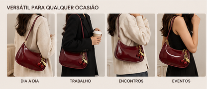 Cherry Charm PU Leather Shoulder Bag – Elegant & Versatile