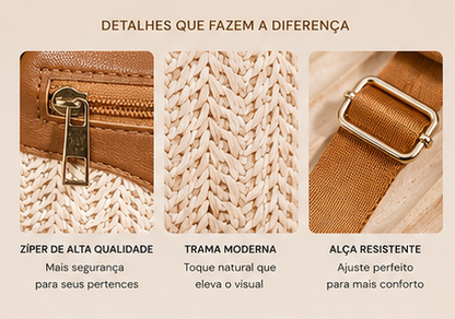 Bolsa de Tiracolo Entrançada Serenity