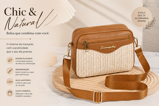 Bolsa de Tiracolo Entrançada Serenity