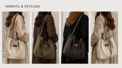 Tote Bag Urbana em Corduroy
