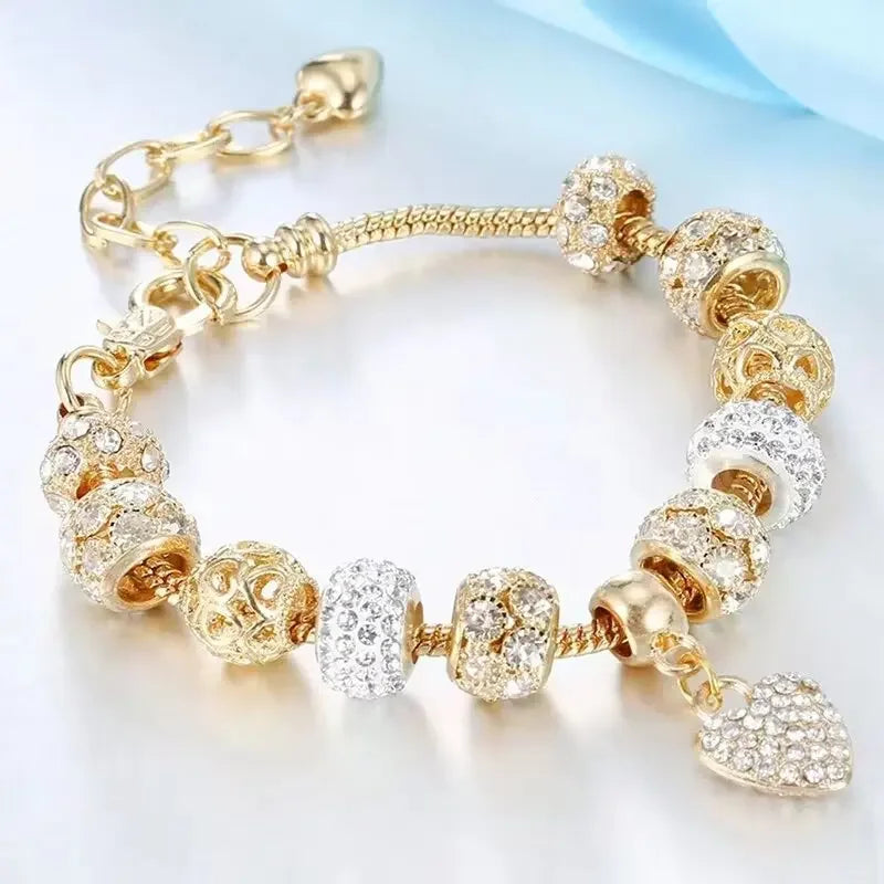 Adelia's Heart & Key Multi-Element Bracelet