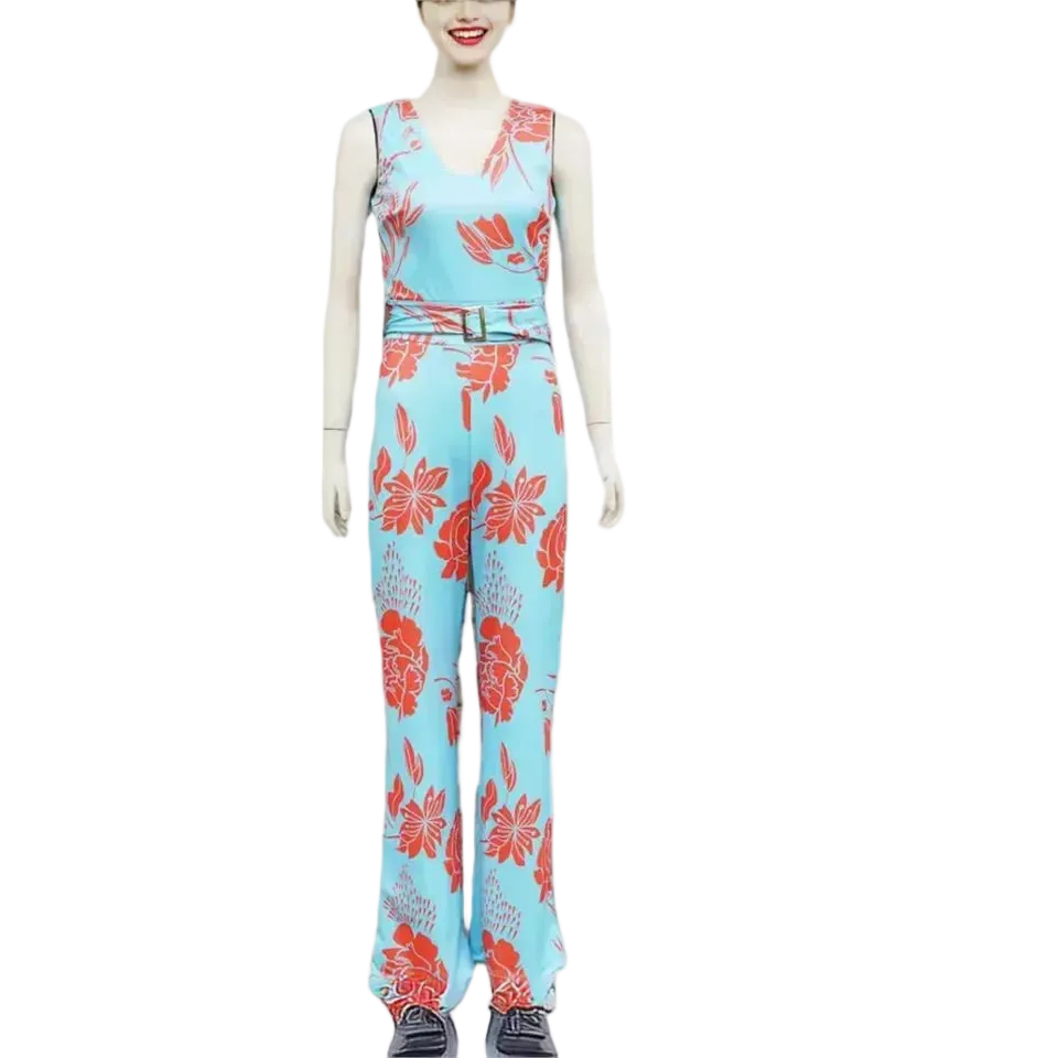 Isla Magenta Tropical Floral Wide-Leg Jumpsuit