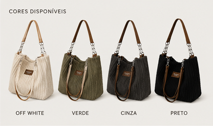 Tote Bag Urbana em Corduroy